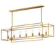 Maxim - 10417NAB - Seven Light Linear Pendant - Gridline - Natural Aged Brass