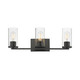 Maxim - 10463CDBK - Three Light Bath Vanity - Livingston - Black