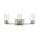 Maxim - 10463CDSN - Three Light Bath Vanity - Livingston - Satin Nickel