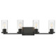 Maxim - 10464CDBK - Four Light Bath Vanity - Livingston - Black