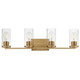 Maxim - 10464CDNAB - Four Light Bath Vanity - Livingston - Natural Aged Brass