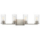 Maxim - 10464CDSN - Four Light Bath Vanity - Livingston - Satin Nickel