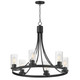 Maxim - 10466CDBK - Six Light Chandelier - Livingston - Black