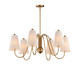 Maxim - 12865NAB - Six Light Chandelier - Valette - Natural Aged Brass