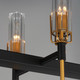 Flambeau Ten Light Linear Pendant (16119CLBKAB)