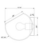 Neve One Light Wall Sconce (21220MRPC)