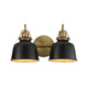 Maxim - 21422BKNAB - Two Light Wall Sconce - Hollis - Natural Aged Brass
