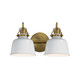 Maxim - 21422GWNAB - Two Light Wall Sconce - Hollis - Natural Aged Brass
