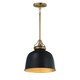 Maxim - 21424BKNAB - One Light Pendant - Hollis - Natural Aged Brass