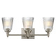 Maxim - 21543CRSN - Three Light Bath Vanity - Julip - Satin Nickel