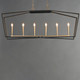Melrose Six Light Linear Pendant (28616BKNAB)