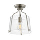 Maxim - 5681CLSN - One Light Semi-Flush Mount - Bellmore - Satin Nickel