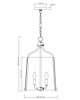 Bellmore Three Light Foyer Pendant (5683CLBK)