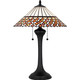 Quoizel - TF6815MBK - Two Light Table Lamp - Tiffany - Matte Black