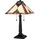 Quoizel - TF6816MBK - Two Light Table Lamp - Tiffany - Matte Black