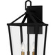 Hull Three Light Outdoor Wall Mount (HUL8409MBK)