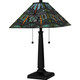 Tiffany Two Light Table Lamp (TF16144MBK)