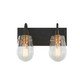 Varaluz - V68042BKAGB - Two Light Bath Vanity - Bromyard - Matte Black / Aged Brass