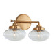 Varaluz - V68112AGB - Two Light Bath Vanity - Harrow - Aged Brass