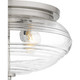 manufacturer_finish:Brushed Nickel|manufacturer_glass:Clear Ribbed Glass|light_source:Unspecified|light_output:Unspecified|color_temperature:Unspecified|cri:Unspecified