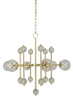 Framburg - 4946 SB - Six Light Chandelier - Solaris - Satin Brass