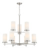 Minka-Lavery - 4099-84 - Nine Light Chandelier - Haisley - Brushed Nickel