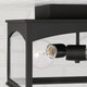Burton Three Light Outdoor Flush Mount (946731BK)