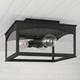 Burton Three Light Outdoor Flush Mount (946731BK)