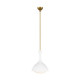 Visual Comfort Studio - AEP1011BBSMWT - One Light Pendant - Lucerne - Matte White and Burnished Brass