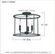 Abner Three Light Semi Flush Mount (ABR1714MBK)