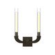 Alora - WV316002UBCR - Two Light Bathroom Fixture - Flute - Ribbed Glass/Urban Bronze