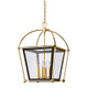 Hudson Valley - 3618-AGB - Four Light Lantern - Hollis - Aged Brass