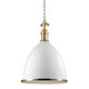 Hudson Valley - 7718-WAGB - One Light Pendant - Viceroy - White Aged Brass