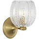 Visual Comfort Signature - ARN 2465HAB-CG - LED Bath Sconce - Lazari - Hand-Rubbed Antique Brass
