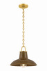 Hudson Valley - 1914-AGB/CUK - One Light Pendant - Pottersville - Aged Brass
