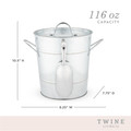 Galvanized Ice Bucket & Scoop-view-3