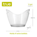 Modern Ice Bucket; 4-Bottle Clear (Pack of 6)-view-4