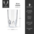 Shatterproof Acrylic Highball Tumblers, 18 oz (Set of 4)-view-3