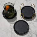 Earthenware Coasters with Stand, Set of 4-view-6