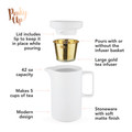 Jona Matte Ceramic Teapot & Infuser (Case of 2)-view-4
