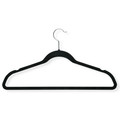 Slim-Profile Non-Slip Velvet Hangers in Black or  White  (Pack of 50)