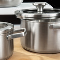 BergHOFF Graphite Recycled 18/10 Stainless Steel Stockpot 10", 6.3qt. With Glass Lid-view-19