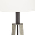 Metal and faux wood Floor Lamp