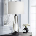 Metal and faux wood Table Lamp