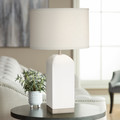 Poly and metal milk box in white Table Lamp