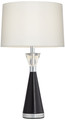 Black cone metal and crystal Table Lamp (set of 2)