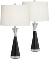 Black cone metal and crystal Table Lamp (set of 2)