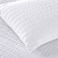 Dream Comfort Textured 3-Piece Duvet Cover & Sham Set; Seersucker White-view-2