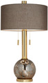 Dimpled mercury glass in copper Table Lamp