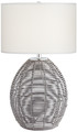 Oval grey basket Table Lamp
